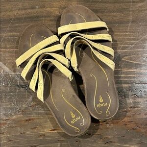 Ahnu Women's Sandals in Yellow and Brown